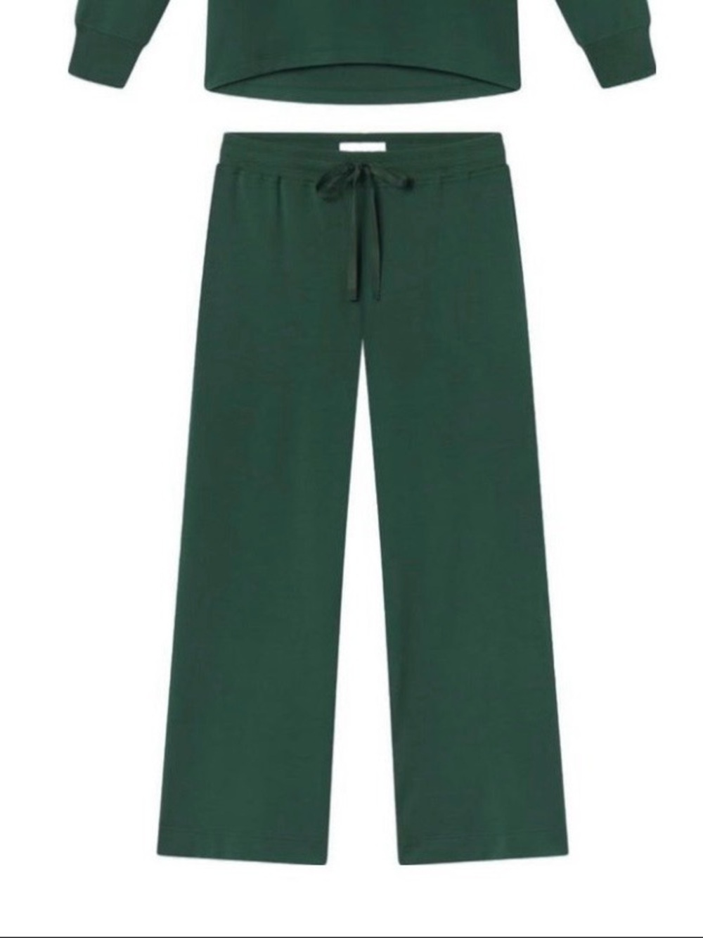 Lake Modal Relax Pants Conifer Green Lounge Cozy Buttery Soft Wide Leg - Picture 2 of 10